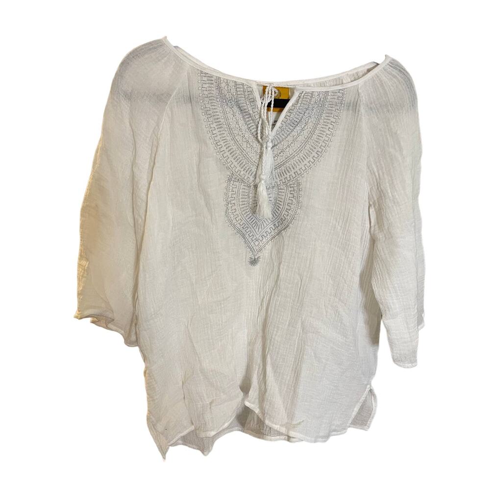 Ruby Rd Peasant Top Women's Sz M Petite